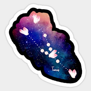 Star Signs and Birth Stones - Taurus in Rose Quartz Sticker